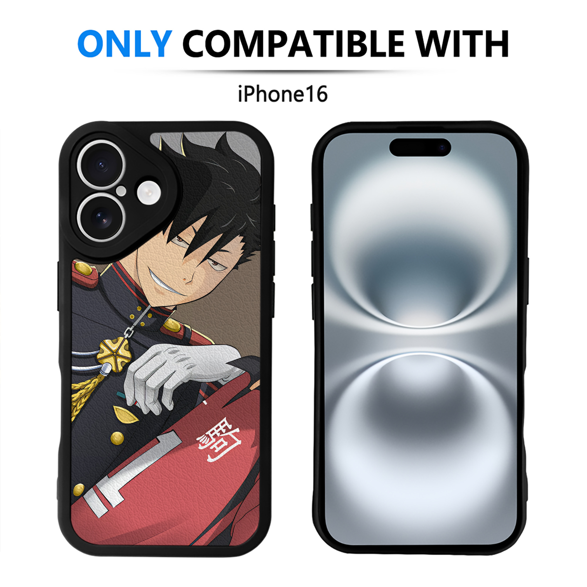 （画像用） ハイキュー!! Haikyu!! 【iPhone 16シリーズ対応】シリコンスマホケース（レザー調） 材質：シリコン